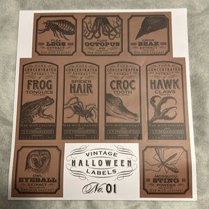 Vintage Halloween labels
